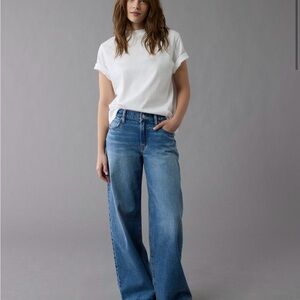 American Eagle Outfitters Blue Flare & Wide Leg Jeans